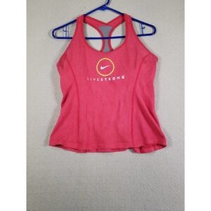 Nike Livestrong Tank Womens Small Pink Activewear Racerback Sleeveless Pullover